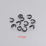 100pcs Stainless Steel Jump Rings Split Rings 0.8*5/6mm 1*7mm 1*6mm 1.2*7mm