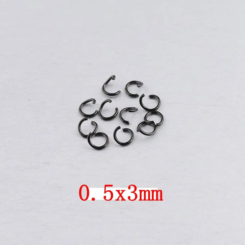 100pcs Stainless Steel Jump Rings Split Rings 0.8*5/6mm 1*7mm 1*6mm 1.2*7mm