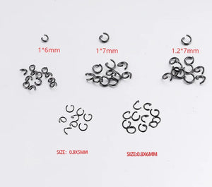 100pcs Stainless Steel Jump Rings Split Rings 0.8*5/6mm 1*7mm 1*6mm 1.2*7mm