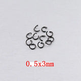 100pcs Stainless Steel Jump Rings Split Rings 0.8*5/6mm 1*7mm 1*6mm 1.2*7mm