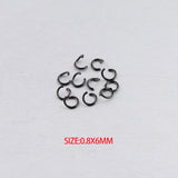 100pcs Stainless Steel Jump Rings Split Rings 0.8*5/6mm 1*7mm 1*6mm 1.2*7mm
