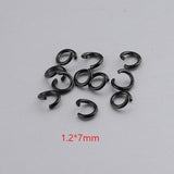 100pcs Stainless Steel Jump Rings Split Rings 0.8*5/6mm 1*7mm 1*6mm 1.2*7mm