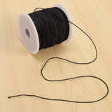 0.8 MM Leather Waxed Cord for DIY Jewelry Making, Black