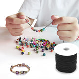 0.8 MM Leather Waxed Cord for DIY Jewelry Making, Black