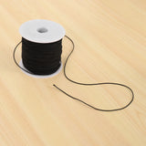 0.8 MM Leather Waxed Cord for DIY Jewelry Making, Black
