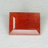 0.84ct Padparascha Sapphire Baguette Cut 5x4mm