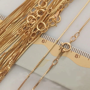 0.85MM 14K Gold Filled Chain Necklace for Women 16/18 Inch