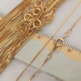 0.85MM 14K Gold Filled Chain Necklace for Women 16/18 Inch
