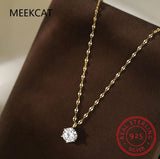 0.8CT D VVS1 EX Moissanite Necklace 925 Sterling Silver Fine Jewelry
