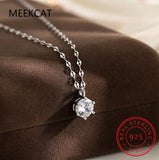 0.8CT D VVS1 EX Moissanite Necklace 925 Sterling Silver Fine Jewelry