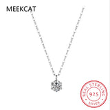 0.8CT D VVS1 EX Moissanite Necklace 925 Sterling Silver Fine Jewelry