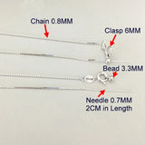 S925 Box Piercing Chain Necklace for DIY Jewelry
