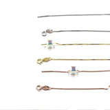 S925 Box Piercing Chain Necklace for DIY Jewelry