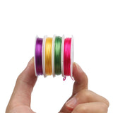 0.8mm 10Rolls Nylon Seed Beads Cord String for DIY Bracelet Jewelry Making