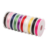 0.8mm 10Rolls Nylon Seed Beads Cord String for DIY Bracelet Jewelry Making
