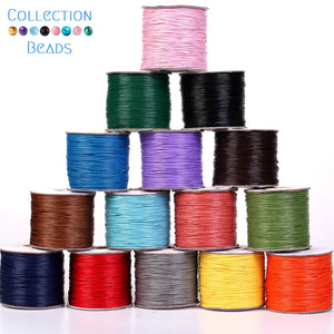 0.8mm 150M Multicolor Waxed Cord for Jewelry Making