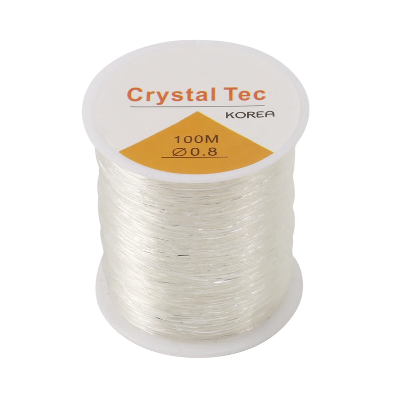 0.8mm Clear Bead Cord Elastic Stretchy Bracelet String Jewelry Making