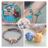 0.8mm Metallic Cord Thread for DIY Bracelet Making 6 Roll
