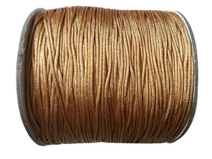 0.8mm Khaki Rattail Braid Nylon Cord+Jewelry Findings Macrame Rope