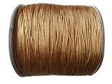 0.8mm Khaki Rattail Braid Nylon Cord+Jewelry Findings Macrame Rope