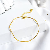 0.8mm 925 Sterling Silver Snakebone Chain Bracelet TLS157