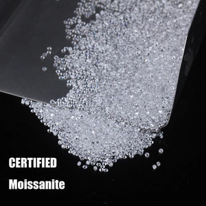 0.8-5.0mm D VVS1 Brilliant Cut Synthetic Moissanite Loose Stone