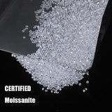 0.8-5.0mm D VVS1 Brilliant Cut Synthetic Moissanite Loose Stone