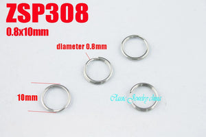 0.8x10mm Stainless Steel Key-Ring Split Ring Key Chain DIY Accessories 1000pcs