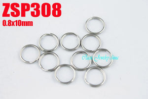 0.8x10mm Stainless Steel Key-Ring Split Ring Key Chain DIY Accessories 1000pcs