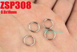0.8x10mm Stainless Steel Key-Ring Split Ring Key Chain DIY Accessories 1000pcs