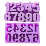 0-9 Arabic Numerals Epoxy Resin Mold DIY Craft Number Pendant Silicone Mould