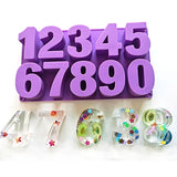 0-9 Arabic Numerals Epoxy Resin Mold DIY Craft Number Pendant Silicone Mould