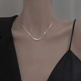 0.9ct Real Moissanite Necklace Diamond Smile Pendant
