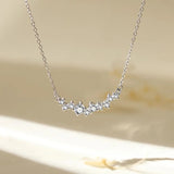 0.9ct Real Moissanite Necklace Diamond Smile Pendant