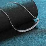 0.9ct Mosanne Stone Diamond Necklace 925 Sterling Silver Romantic Jewelry