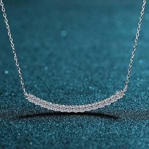 0.9ct Mosanne Stone Diamond Necklace 925 Sterling Silver Romantic Jewelry