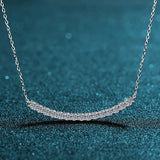 0.9ct Mosanne Stone Diamond Necklace 925 Sterling Silver Romantic Jewelry