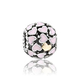 925 Sterling Silver Heart-shaped Charm Bead Jewelry
