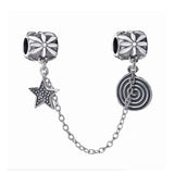 925 Silver Love Heart Safety Chain for Ladies