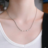 925 Silver Retro Hip-hop Face Necklace Wedding Charm Jewelry