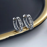 ZFSILVER S925 Fine Retro Hip-hop Brave Troops Earring
