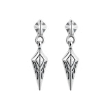 ZFSILVER S925 Silver Diamond Pattern Earring Party Jewelry Women Girl