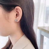 ZFSILVER Silver Skeleton Hand Earring Charm