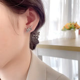 ZFSILVER Silver Skeleton Hand Earring Charm