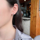 ZFSILVER S925 Silver Retro Peace Grain Dragon Head Earring