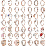 925 Rose Shining Logo Women's Rings Gift