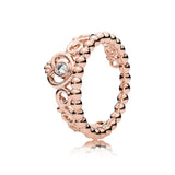 925 Rose Shining Logo Women's Rings Gift