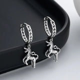 S925 Silver Unicorn Dangle Earring Charms for Women