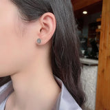 ZFSILVER S925 Silver Retro Star Earring Charm Jewelry For Women