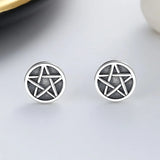 ZFSILVER S925 Silver Retro Star Earring Charm Jewelry For Women